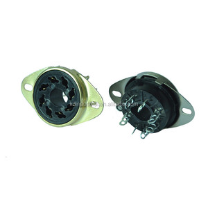 Prise tube bakélite plaqué or 8pin EL34 KT88 6SN7 <span class=keywords><strong>6SL7</strong></span> pour KIT amplificateur à tube - Product Image 2