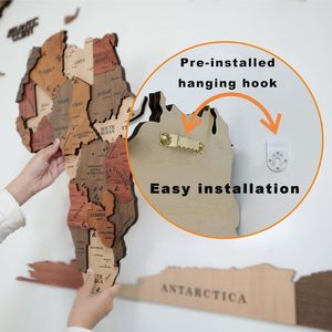 <span class=keywords><strong>Mapa</strong></span> del Mundo de Madera en 3D, Arte de Pared de Madera, Decoración de Pared de Madera Grande, Idea de Regalo de Inauguración, Arte de Pared de Madera, <span class=keywords><strong>Mapa</strong></span> de Viajes Mundiales - Product Image 5
