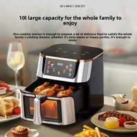 Friteuse à air chaud grande capacité multifonctionnelle, antiadhésive, sans huile, pour une cuisson saine à la maison et en cuisine - Offre spéciale
