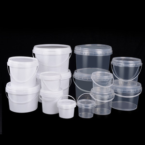 Seau d'emballage scellé carré/cylindre recyclable de qualité alimentaire petit baril de stockage en plastique blanc transparent pour le stockage des aliments - Product Image 3