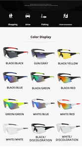 Gafas de Sol Unisex con Protección UV <span class=keywords><strong>Aurora</strong></span> para PC, Antirreflectantes, para Ciclismo al Aire Libre, Fotocromáticas, Deportivas - Product Image 6