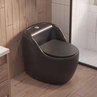 WC monobloc moderne en céramique avec abattant à fermeture douce, design facile à nettoyer, chasse d'eau puissante à 360°, économie d'eau, pour salle de bain et hôtel