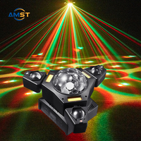 Mini Strobe Rouge Vert Faisceau Laser Tête Mobile Rotation LED Univers Planète RGBW 4 in1DJ Led Lumière Famille Divertissement FÊTE Disco