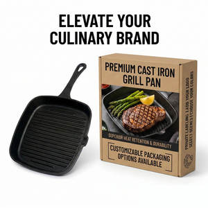 E-Top Sartén <span class=keywords><strong>de</strong></span> Hierro Fundido Negra para Cocina, 23cm, Cuadrada, Antiadherente, para Huevos y Otros Usos - Product Image 3