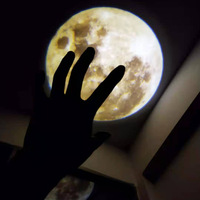 Lampe de Projection lune terre planète, lampe de chambre à coucher Table fille créative mi-automne Photo atmosphère enfants veilleuse Led