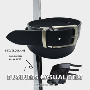 Cinturón de Cuero PU de Doble Capa para Negocios, Estilo Casual, con Hebilla de Aleación, de Alta Calidad, Diseño Personalizado, Ancho de 3.0CM, Ajustable - Product Image 2