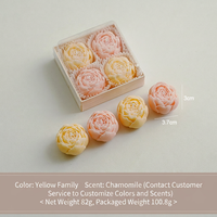 Bougie parfumée à la rose élégante et artisanale en cire de soja, style moderne pour bureau, restaurant, méditation