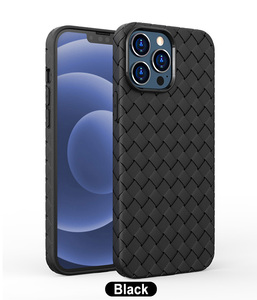 หรูหราบางเฉียบBreathableหนังTPUเคสโทรศัพท์สําหรับ<span class=keywords><strong>iPhone</strong></span> 15 14 Pro 13 Pro Maxถักตาข่ายนุ่มShell - Product Image 2