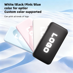 New Mini Customer Gifts Power Bank Charger 8000mah High Capacity Led Light logo Powerbank