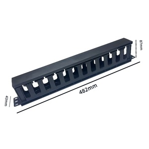 1U 19 pollici linea telefonica di rete di plastica gestore 12 marcia 24 porta cavo gestione Rackmount categoria blocchi terminali Organizer - Product Image 6