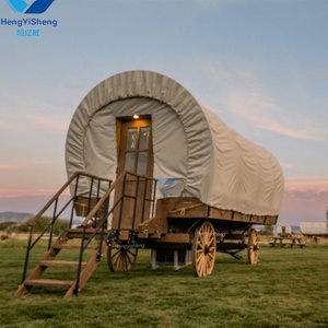 Venta caliente Turismo Horse Drawn Wagon Camper Wagon tienda <span class=keywords><strong>de</strong></span> campaña/Tienda familiar <span class=keywords><strong>de</strong></span> lujo al aire libre Conestoga Wagon Carriage - Product Image 1