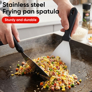Espátula de Acero Inoxidable para Plancha con Mango Reforzado con Remaches, Espátula Comercial para Teppanyaki y Carne, 2 Tamaños para Restaurante y Barbacoa - Product Image 1