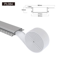Plafond mur lampe linéaire intégré Alu Profil Extrusion canal cadre encastré profilé en aluminium pour bande lumineuse à LED