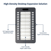 Téléphone IP d'extension LVswitch 3DSS-32+T780PN avec casque professionnel pour centre d'appels, écran LCD rétroéclairé 2,4 pouces, PoE, Linux, SIP 2.0, 2 lignes, pour hôtel