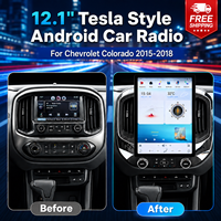 Radio Mobil Android Qualcomm Snapdragon 665 Untuk Chevrolet Colorado 2015 2018 Gaya Tesla Wireless CarPlay 48EQ DSP Layar Sentuh