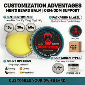 บาล์มสำหรับดูแลเครา ระดับมืออาชีพ ใช้ได้ทุกวัน ใช้งานง่าย ซึมซาบเร็ว ไม่เหนียวเหนอะหนะ เนื้อบางเบา กลิ่<span class=keywords><strong>น</strong></span>ไม้สดชื่<span class=keywords><strong>น</strong></span> ไม่มีน้ำหอม - Product Image 6