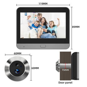 Tùy chỉnh 4.3 inch kỹ thuật số LCD video lổ nhìn trộm chuông cửa màn hình Kẽm hợp kim cửa điện thoại với Video <span class=keywords><strong>Viewer</strong></span> Đối với trang chủ hoặc căn hộ - Product Image 6
