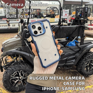 Coque de téléphone portable rigide transparente mate avec support d'appareil photo en TPU+PC Armor Rugged Frosting pour iPhone 17 Air - Product Image 2