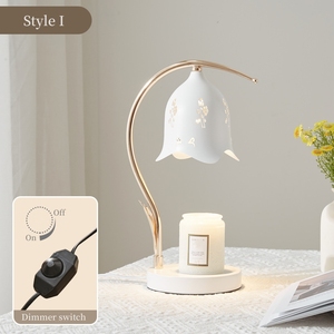 Nuovo stile in legno massello aromaterapia lampada elettrica a candela a cera rosa di fusione per la camera da letto atmosfera con olio essenziale - Product Image 5