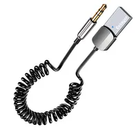 Bluetooth Aux adaptörü Dongle USB 3.5mm Jack araba ses Aux Bluetooth 5.0 Handsfree kiti araba alıcısı BT verici