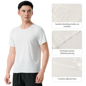 Camiseta Deportiva Color Block para Hombre, Ropa de Gimnasio de Secado Rápido, Camiseta de Culturismo, Ropa Deportiva para Hombre, Camiseta de Entrenamiento - Product Image 4