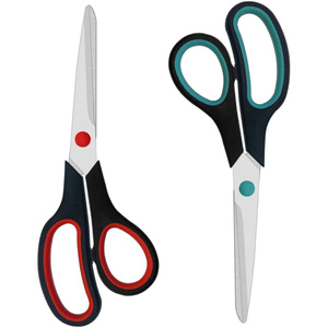 Professional DIY Grade Stainless Steel Tailor Scissors Smooth <b>Edge</b> Cloth & Fabric Shearing Scissors with <b>Plastic</b> Handle Blue - Product Image 1