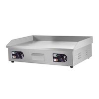 Grill électrique à clapet double face en aluminium pour pain, shawarma, hamburgers, avec surface en acier au carbone – Équipement de cuisine professionnel