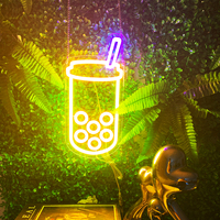 Lumière néon LED, décoration murale multicolore, alimentation par prise, affichage statique, idéal pour la décoration de bar.