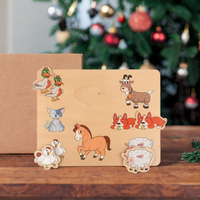 PikatoyZ Kleinkinder-Spielzeug 5-7 Jahre Alt Lehrreiches Holzpuzzle Dschungeltiere Montessori-Spiel Unisex Weihnachten Geburtstag