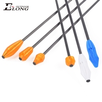 Embout de flèche traditionnel Elong Outdoor avec sifflet intégré, 6,2 mm, à visser, en plastique, pointe de flèche arrondie