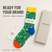 Chaussettes personnalisées OEM Mushafier pour adultes, en polyester/nylon/coton/fibre de bambou/laine, résistantes aux déchirures, séchage rapide, imprimées