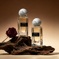 Nouveauté - Flacon de parfum vide transparent 50 ml 100 ml carré 30 ml - Flacon de parfum en verre de luxe - Flacon de parfum personnalisé avec couvercle