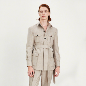 <span class=keywords><strong>Traje</strong></span> <span class=keywords><strong>de</strong></span> <span class=keywords><strong>Safari</strong></span> <span class=keywords><strong>de</strong></span> franela <span class=keywords><strong>de</strong></span> lana RTS/OEM 100% <span class=keywords><strong>para</strong></span> <span class=keywords><strong>hombre</strong></span>, <span class=keywords><strong>traje</strong></span> informal personalizado <span class=keywords><strong>de</strong></span> camello ligero no estructurado, conjunto <span class=keywords><strong>de</strong></span> 2 piezas, estilo Old Money - Product Image 1