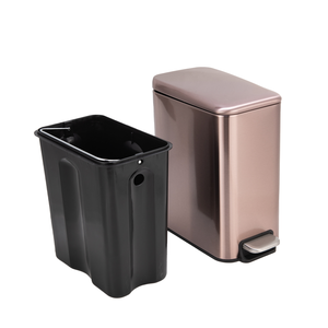 Poubelle rectangulaire en acier inoxydable de 5 L, poubelle sanitaire pour la cuisine - Product Image 6