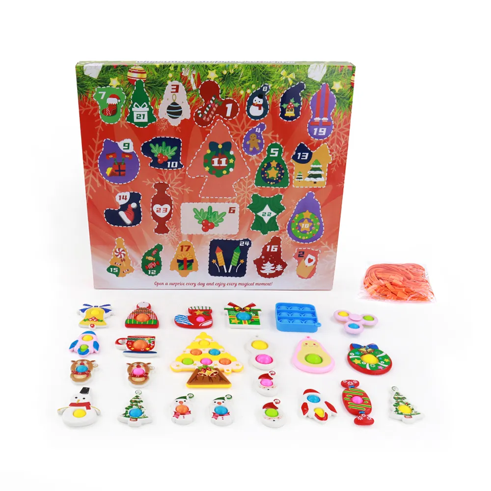 صندوق أعمى جديد شائع لعيد الميلاد 24-مجموعة لعبة تخفيف الضغط من لعبة Fidالحصول على هدايا لعبة حسية