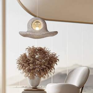 โคมไฟระย้าสไตล์วาบิซาบิแบบญี่ปุ่น สีครีม โมเดิร์น มินิมอล เหมาะสำหรับห้องรับประทานอาหาร ห้องนอน โชว์รูม สำหรับนักออกแบบ - Product Image 2