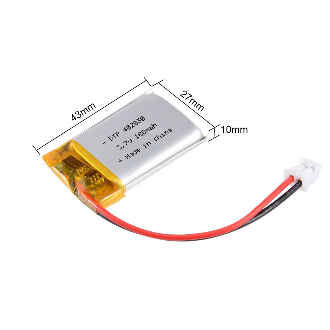 Маленькая литий-ионная батарея Lipo 402030 3,7 V 180mAh для умного браслета