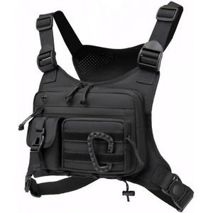 Sac de Poitrine Multifonctionnel Léger pour Homme, Gilet de Course Tactique Ajustable, Couleur Unie, Idéal pour l'Extérieur et les Activités Transfrontalières - Product Image 1
