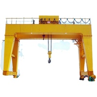 Grue portique à double poutre robuste 50T pour usage extérieur avec treuil de levage