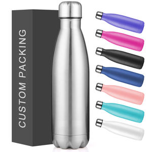 Botella de agua personalizada para bebidas deportivas de 500ml Trinkflasche Edelstahl, termo aislado al vacío de acero inoxidable para niños y adultos - Product Image 1