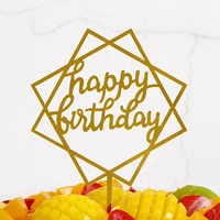 10 Stück Acryl karte Alles Gute zum Geburtstag Cake Topper für Kuchen Dekoration Vatertag Muttertag Acryl Cake Topper