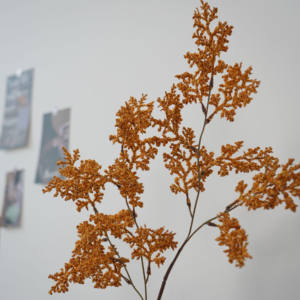 Desain baru poliester kuning kabut rumput ikat buatan tanaman Rime buket untuk rumah latar belakang dekorasi luar ruangan - Product Image 5