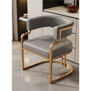 كرسي طعام فاخر بتصميم بسيط لمنطقة الاستقبال، مكتب المبيعات، غرفة الاستشارات، صالون الأظافر، كرسي مكياج بمسند ظهر - Product Image 5
