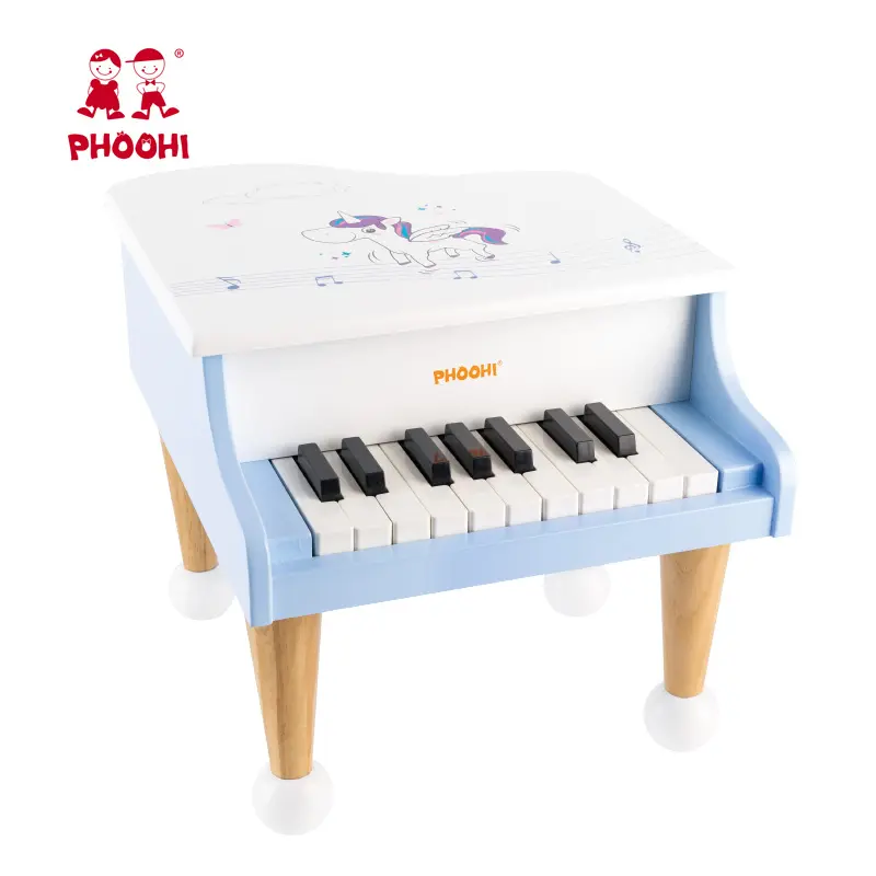 子供の楽器は子供のための白いピアノ木製ミニピアノおもちゃを再生します