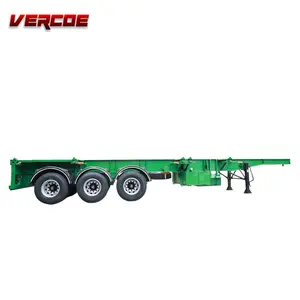 20-80 Ton 2 Assen Container Chassis 20 Ft 40 Ft Skelet Oplegger Truck Te Koop