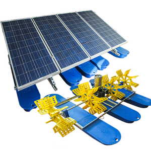 Promotion : <span class=keywords><strong>Aérateur</strong></span> solaire pour bassin à poissons 0,75 kW, roue à aubes d'aération à 4 pales avec contrôleur MPPT - Product Image 1