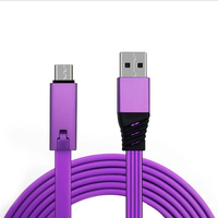 Nuevo Cable de Carga Rápida Reparable de TPE Plano 3A Micro/Tipo C/8 Pines para iPhone, Reciclable y Renovable
