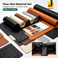 Tapis de voiture Jemery en cuir silicone résistant aux rayures, imperméable, occultant, pour une couverture complète, alternative au cuir PU, anti-taches