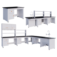 Table de laboratoire microbiologique, banc de travail propre avec évier résistant aux produits chimiques, table centrale