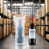 Sac à colonnes d'air personnalisé pour bouteille de vin, emballage protecteur gonflable, coussin d'air antichoc, manchon d'expédition pour bouteille en verre